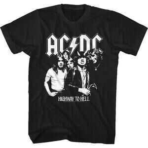 Black And White Highway To Hell Acdc Shirt